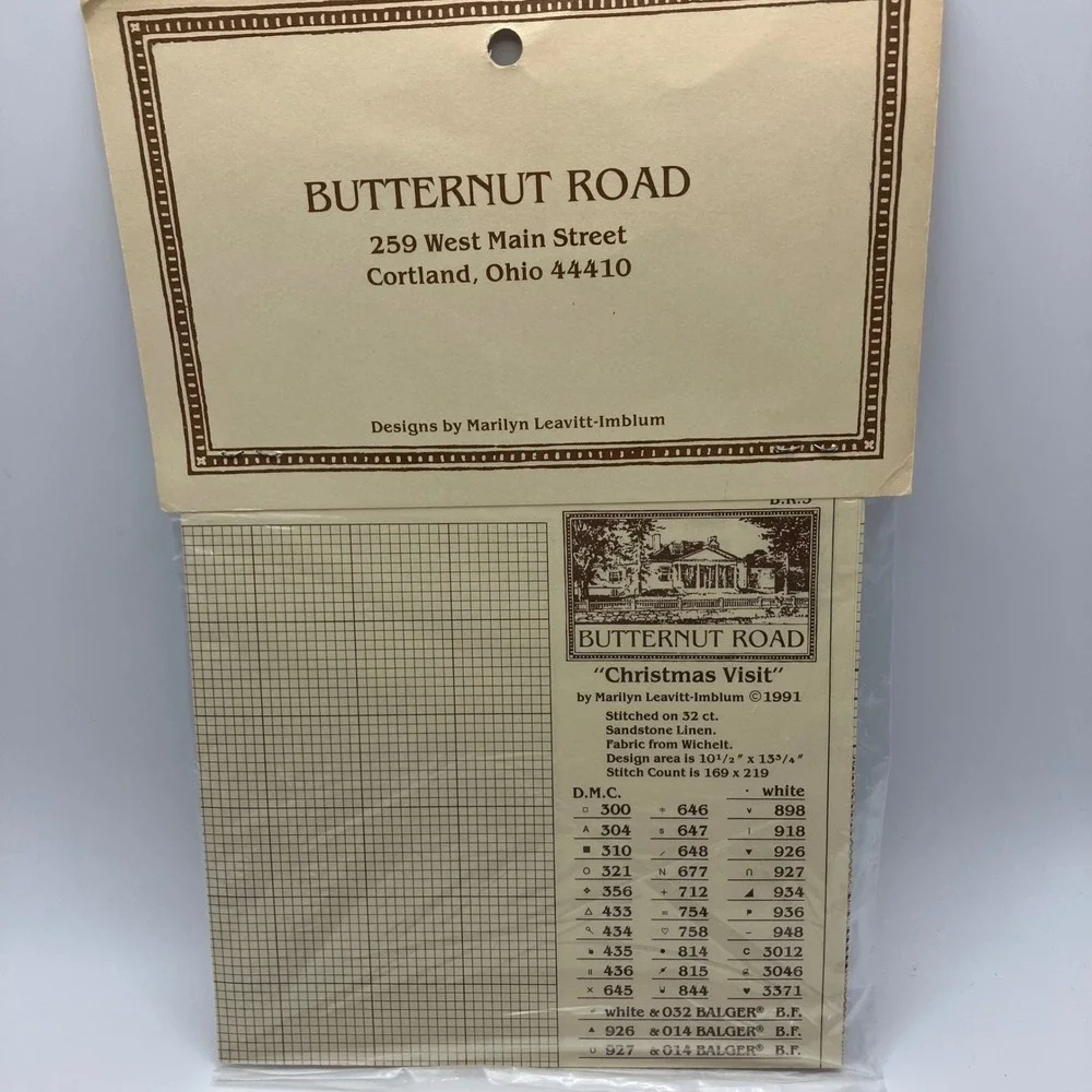 Butternut Road Cross Stitch Kits Christmas‎ Visit Spiritdancer BR-10 BR-3 New